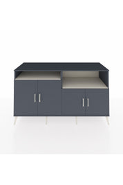 Kronos Konsol 4 Raflı 4 Kapaklı 176x59x99 Antrasit-Antrasit/Aytaşı