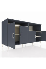 Kronos Konsol 4 Raflı 4 Kapaklı 176x59x99 Antrasit-Antrasit/Aytaşı