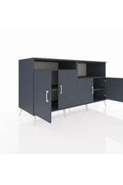 Kronos Konsol 4 Raflı 4 Kapaklı 176x59x99 Antrasit-Antrasit