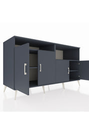 Kronos Konsol 4 Raflı 4 Kapaklı 176x59x99 Antrasit-Antrasit