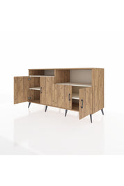 Kronos Konsol 4 Raflı 4 Kapaklı 176x59x99 Çam-Çam/Aytaşı