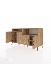 Kronos Konsol 4 Raflı 4 Kapaklı 176x59x99 Çam-Çam
