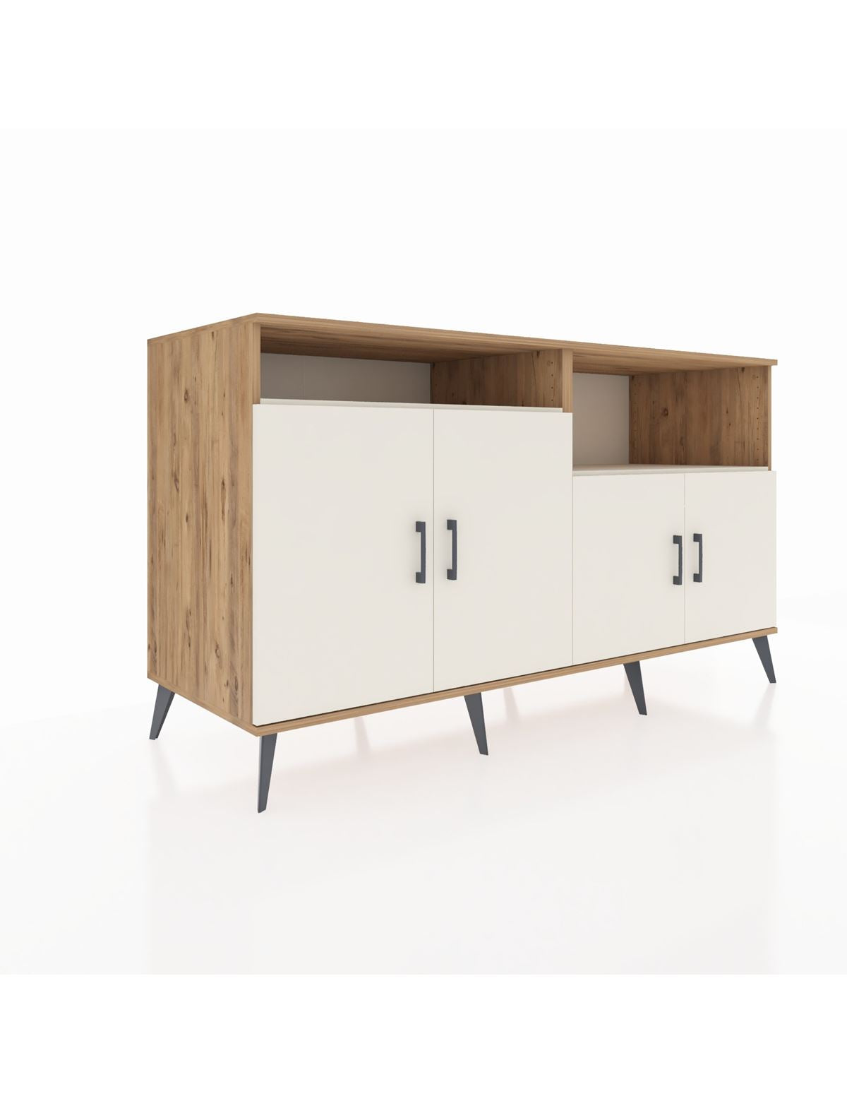 Kronos Konsol 4 Raflı 4 Kapaklı 176x59x99 Çam-Aytaşı