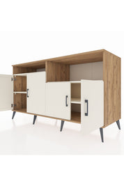 Kronos Konsol 4 Raflı 4 Kapaklı 176x59x99 Çam-Aytaşı