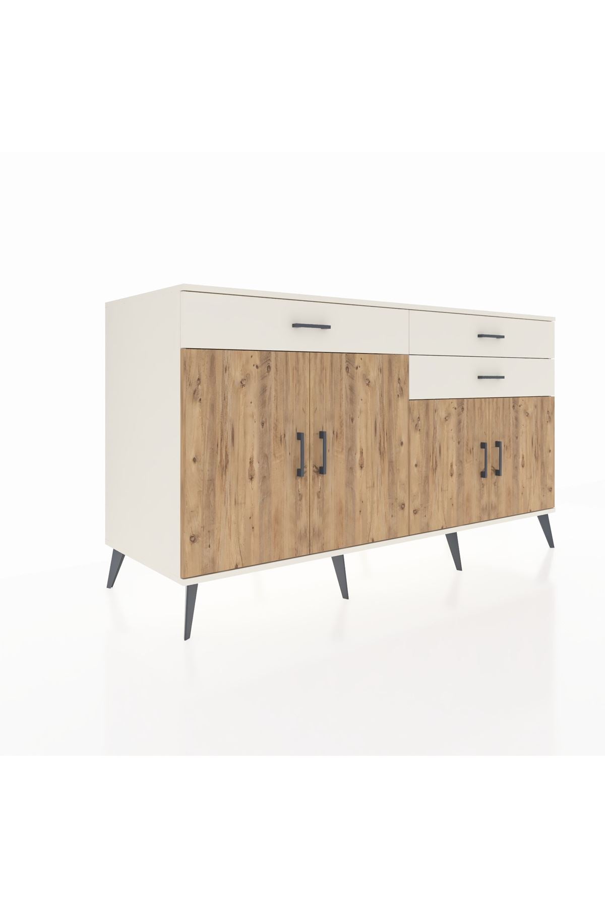 Kronos Konsol 2 Raflı 3 Çekmeceli 4 Kapaklı 176x59x99 Aytaşı-Çam/Aytaşı