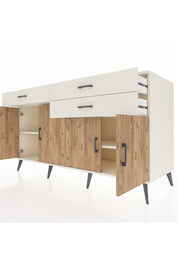 Kronos Konsol 2 Raflı 3 Çekmeceli 4 Kapaklı 176x59x99 Aytaşı-Çam/Aytaşı