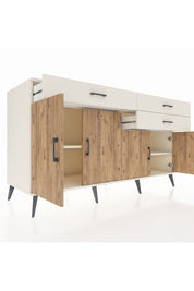 Kronos Konsol 2 Raflı 3 Çekmeceli 4 Kapaklı 176x59x99 Aytaşı-Çam/Aytaşı