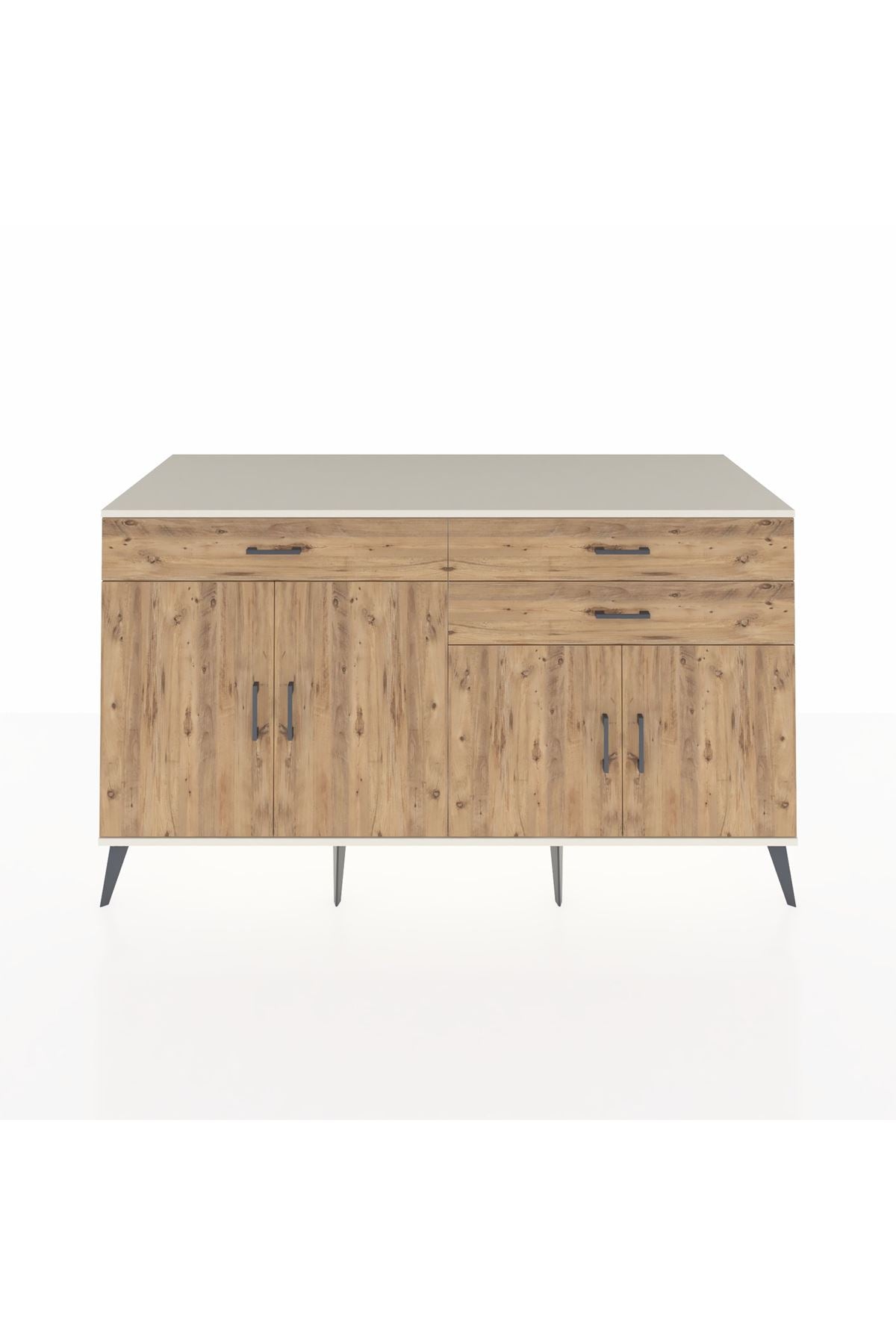 Kronos Konsol 2 Raflı 3 Çekmeceli 4 Kapaklı 176x59x99 Aytaşı-Çam