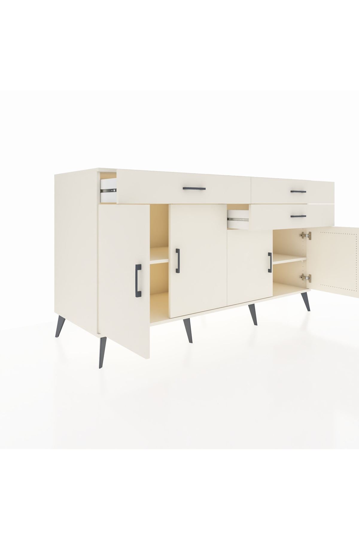 Kronos Konsol 2 Raflı 3 Çekmeceli 4 Kapaklı 176x59x99 Aytaşı-Aytaşı