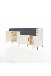 Kronos Konsol 2 Raflı 3 Çekmeceli 4 Kapaklı 176x59x99 Aytaşı-Aytaşı/Antrasit