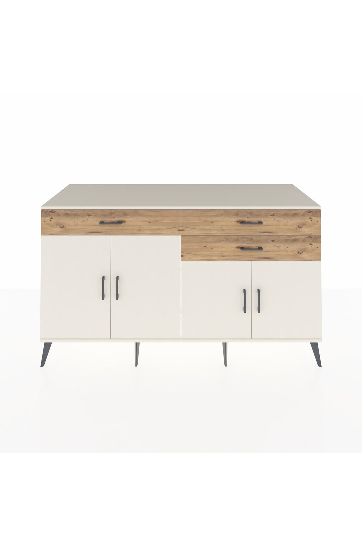 Kronos Konsol 2 Raflı 3 Çekmeceli 4 Kapaklı 176x59x99 Aytaşı-Aytaşı/Çam