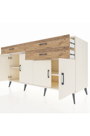 Kronos Konsol 2 Raflı 3 Çekmeceli 4 Kapaklı 176x59x99 Aytaşı-Aytaşı/Çam