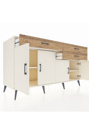 Kronos Konsol 2 Raflı 3 Çekmeceli 4 Kapaklı 176x59x99 Aytaşı-Aytaşı/Çam