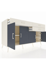 Kronos Konsol 2 Raflı 3 Çekmeceli 4 Kapaklı 176x59x99 Aytaşı-Antrasit/Aytaşı