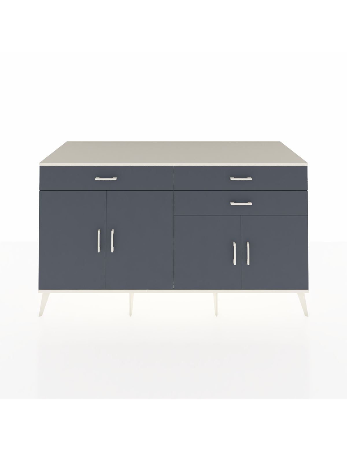 Kronos Konsol 2 Raflı 3 Çekmeceli 4 Kapaklı 176x59x99 Aytaşı-Antrasit