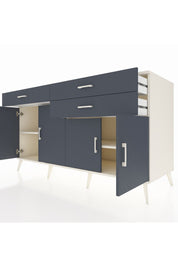 Kronos Konsol 2 Raflı 3 Çekmeceli 4 Kapaklı 176x59x99 Aytaşı-Antrasit