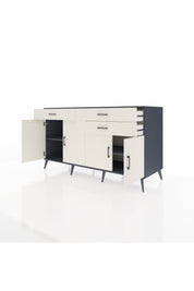 Kronos Konsol 2 Raflı 3 Çekmeceli 4 Kapaklı 176x59x99 Antrasit-Aytaşı