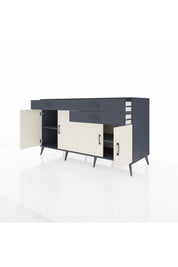 Kronos Konsol 2 Raflı 3 Çekmeceli 4 Kapaklı 176x59x99 Antrasit-Aytaşı/Antrasit