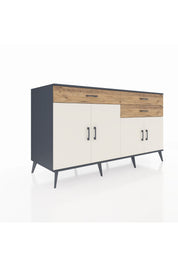 Kronos Konsol 2 Raflı 3 Çekmeceli 4 Kapaklı 176x59x99 Antrasit-Aytaşı/Çam