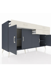 Kronos Konsol 2 Raflı 3 Çekmeceli 4 Kapaklı 176x59x99 Antrasit-Antrasit/Aytaşı