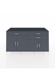 Kronos Konsol 2 Raflı 3 Çekmeceli 4 Kapaklı 176x59x99 Antrasit-Antrasit