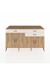 Kronos Konsol 2 Raflı 3 Çekmeceli 4 Kapaklı 176x59x99 Çam-Çam/Aytaşı