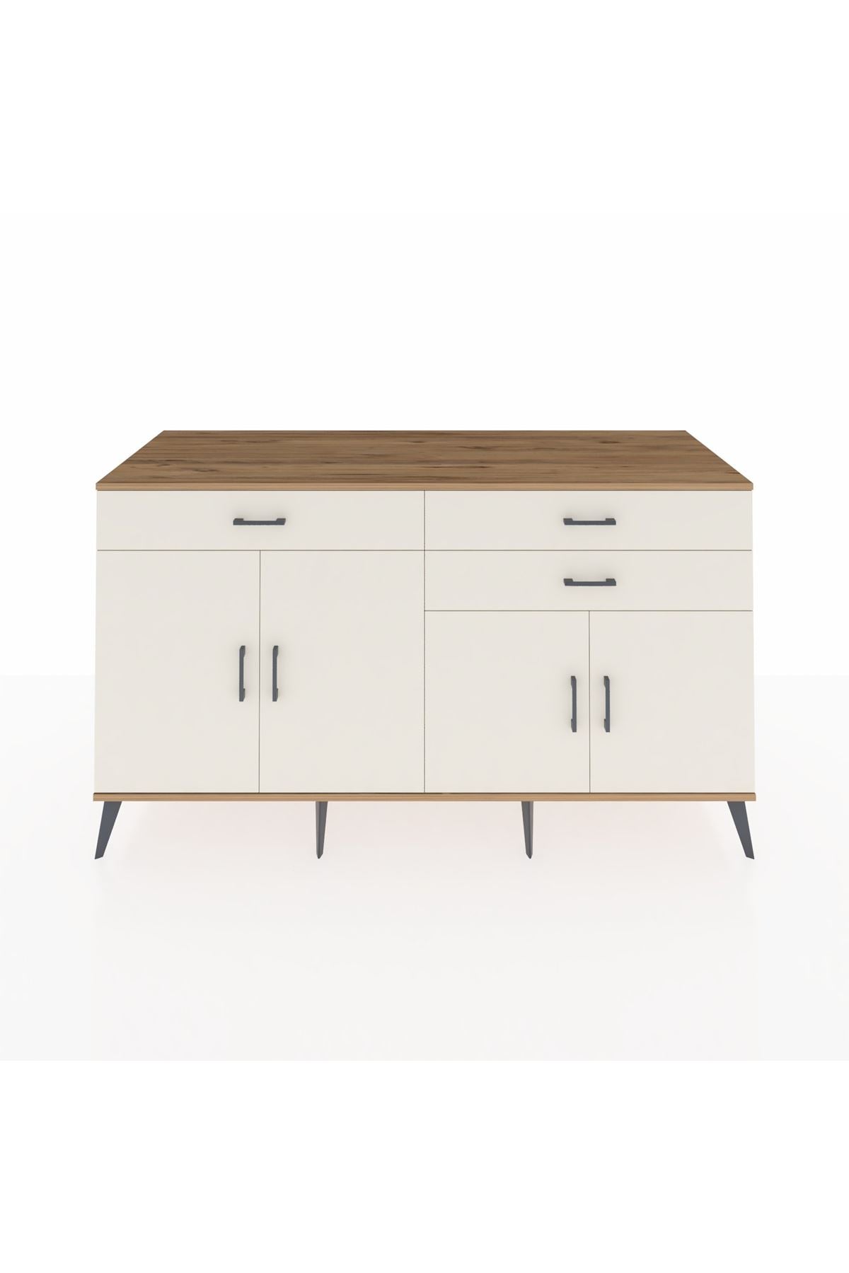 Kronos Konsol 2 Raflı 3 Çekmeceli 4 Kapaklı 176x59x99 Çam-Aytaşı