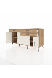 Kronos Konsol 2 Raflı 3 Çekmeceli 4 Kapaklı 176x59x99 Çam-Aytaşı/Çam