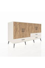 Kronos Konsol 5 Raflı 3 Çekmeceli 4 Kapaklı 176x59x99 Aytaşı-Çam/Aytaşı