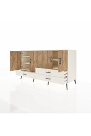 Kronos Konsol 5 Raflı 3 Çekmeceli 4 Kapaklı 176x59x99 Aytaşı-Çam/Aytaşı