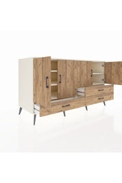 Kronos Konsol 5 Raflı 3 Çekmeceli 4 Kapaklı 176x59x99 Aytaşı-Çam