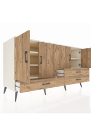 Kronos Konsol 5 Raflı 3 Çekmeceli 4 Kapaklı 176x59x99 Aytaşı-Çam