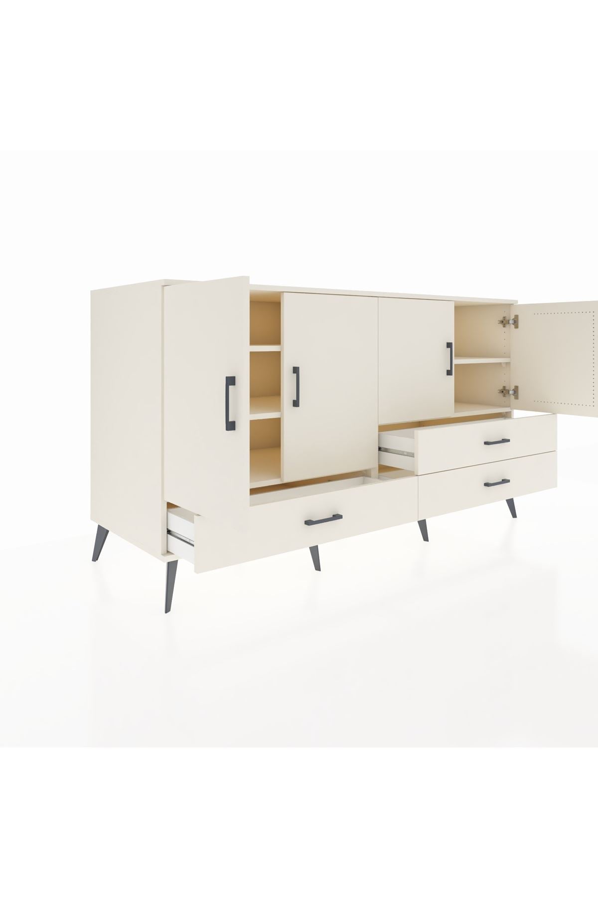 Kronos Konsol 5 Raflı 3 Çekmeceli 4 Kapaklı 176x59x99 Aytaşı-Aytaşı