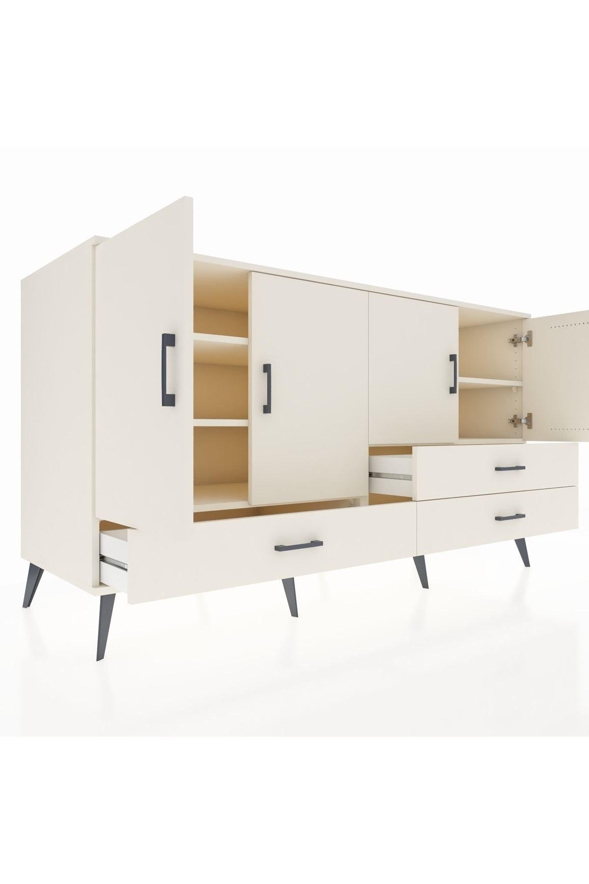 Kronos Konsol 5 Raflı 3 Çekmeceli 4 Kapaklı 176x59x99 Aytaşı-Aytaşı