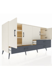 Kronos Konsol 5 Raflı 3 Çekmeceli 4 Kapaklı 176x59x99 Aytaşı-Aytaşı/Antrasit