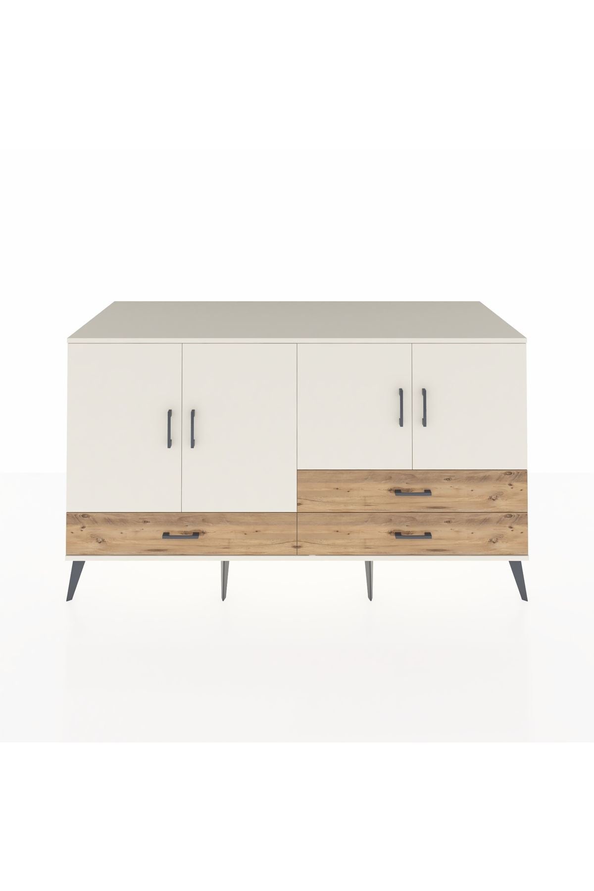 Kronos Konsol 5 Raflı 3 Çekmeceli 4 Kapaklı 176x59x99 Aytaşı-Aytaşı/Çam