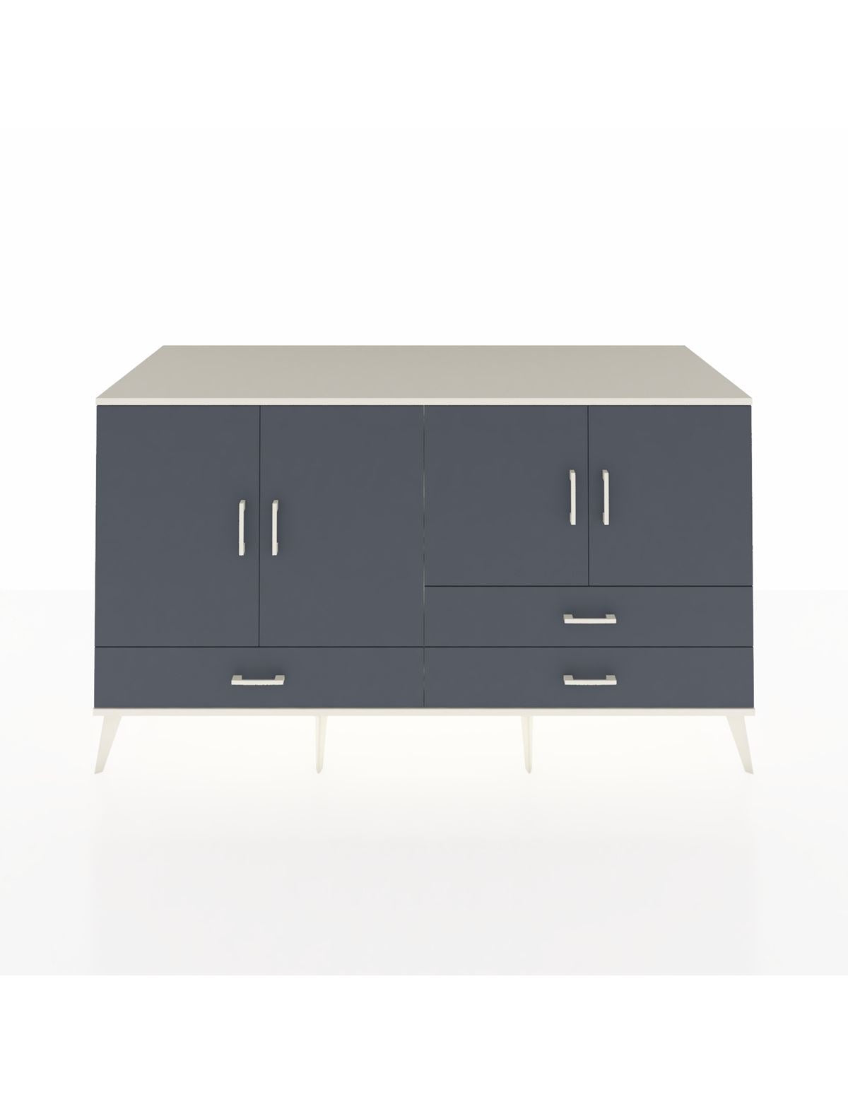 Kronos Konsol 5 Raflı 3 Çekmeceli 4 Kapaklı 176x59x99 Aytaşı-Antrasit