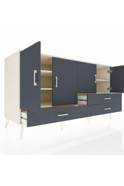 Kronos Konsol 5 Raflı 3 Çekmeceli 4 Kapaklı 176x59x99 Aytaşı-Antrasit