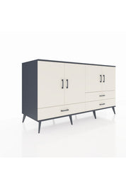 Kronos Konsol 5 Raflı 3 Çekmeceli 4 Kapaklı 176x59x99 Antrasit-Aytaşı