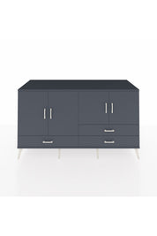 Kronos Konsol 5 Raflı 3 Çekmeceli 4 Kapaklı 176x59x99 Antrasit-Antrasit