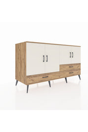 Kronos Konsol 5 Raflı 3 Çekmeceli 4 Kapaklı 176x59x99 Çam-Aytaşı/Çam