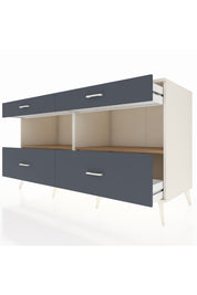 Kronos Konsol 2 Raflı 4 Çekmeceli 176x59x99 Aytaşı-Çam/Antrasit