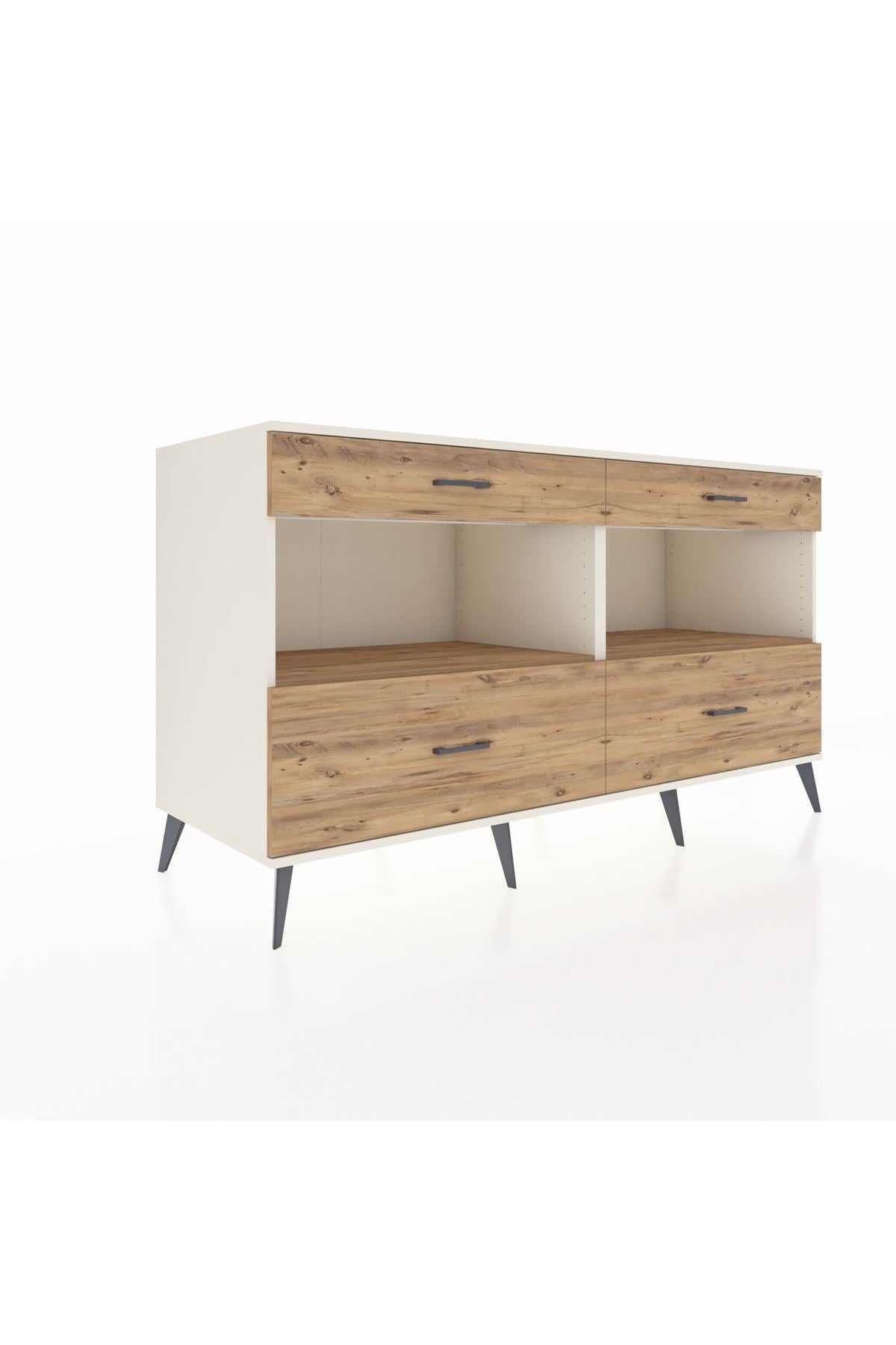 Kronos Konsol 2 Raflı 4 Çekmeceli 176x59x99 Aytaşı-Çam