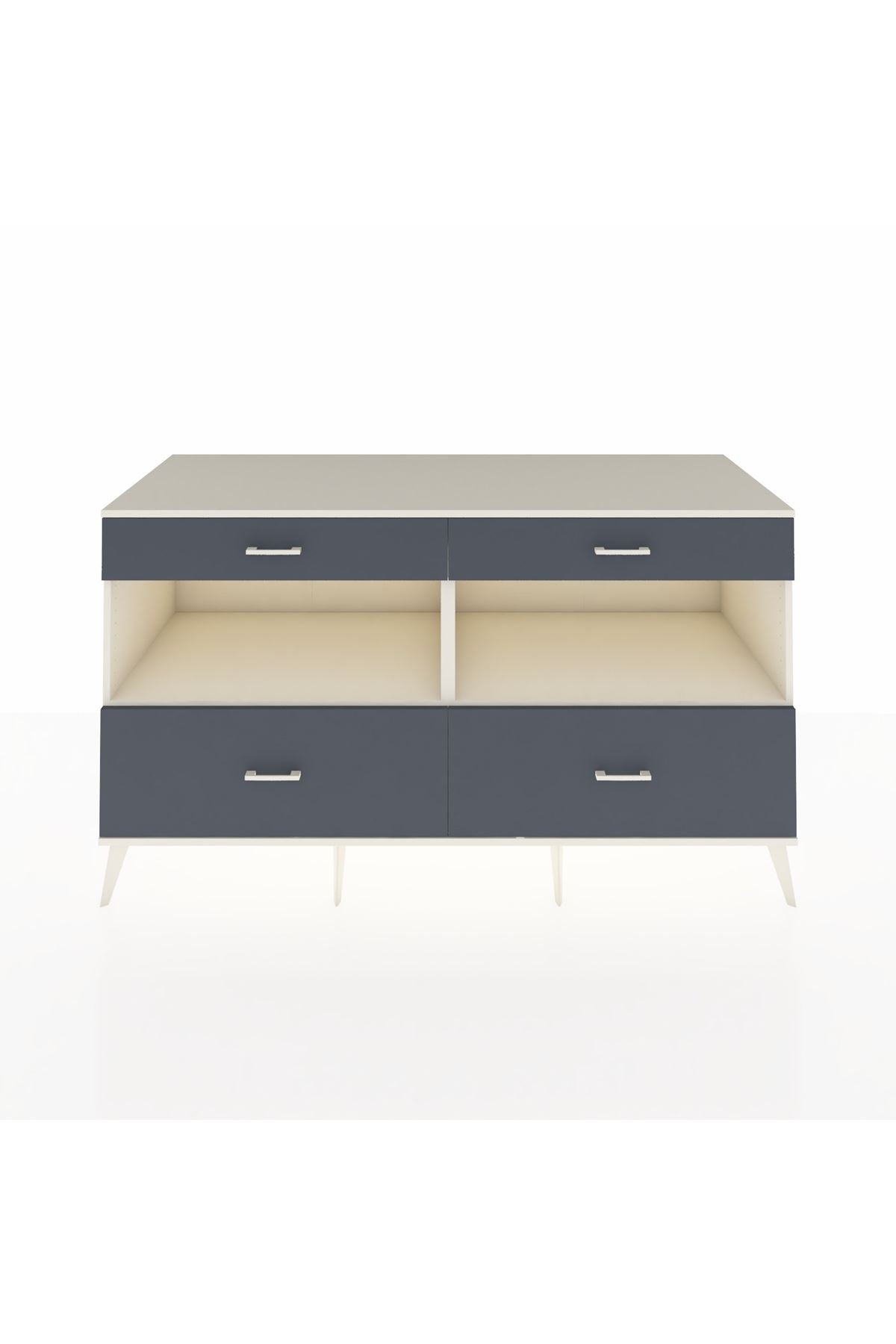 Kronos Konsol 2 Raflı 4 Çekmeceli 176x59x99 Aytaşı-Aytaşı/Antrasit