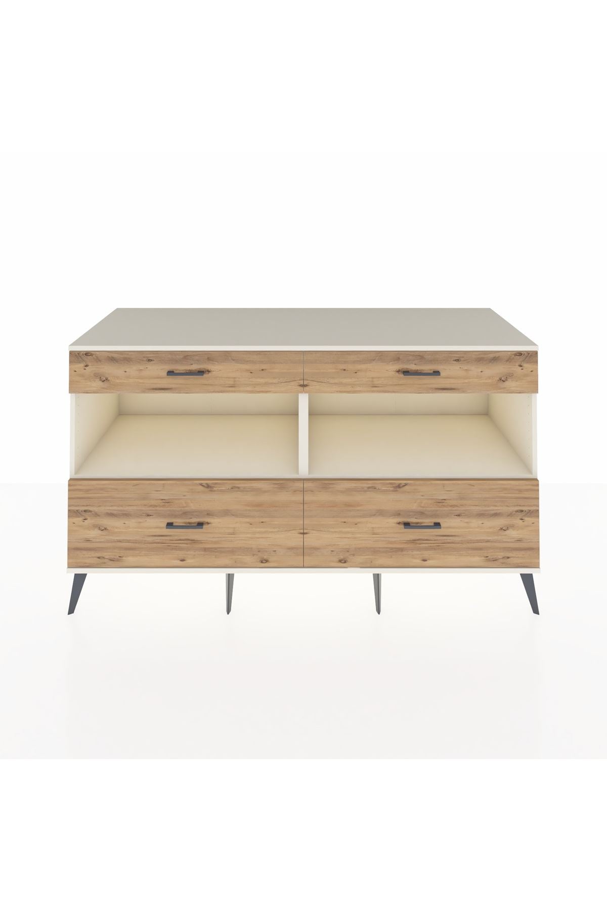 Kronos Konsol 2 Raflı 4 Çekmeceli 176x59x99 Aytaşı-Aytaşı/Çam