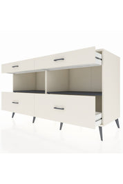 Kronos Konsol 2 Raflı 4 Çekmeceli 176x59x99 Aytaşı-Antrasit/Aytaşı