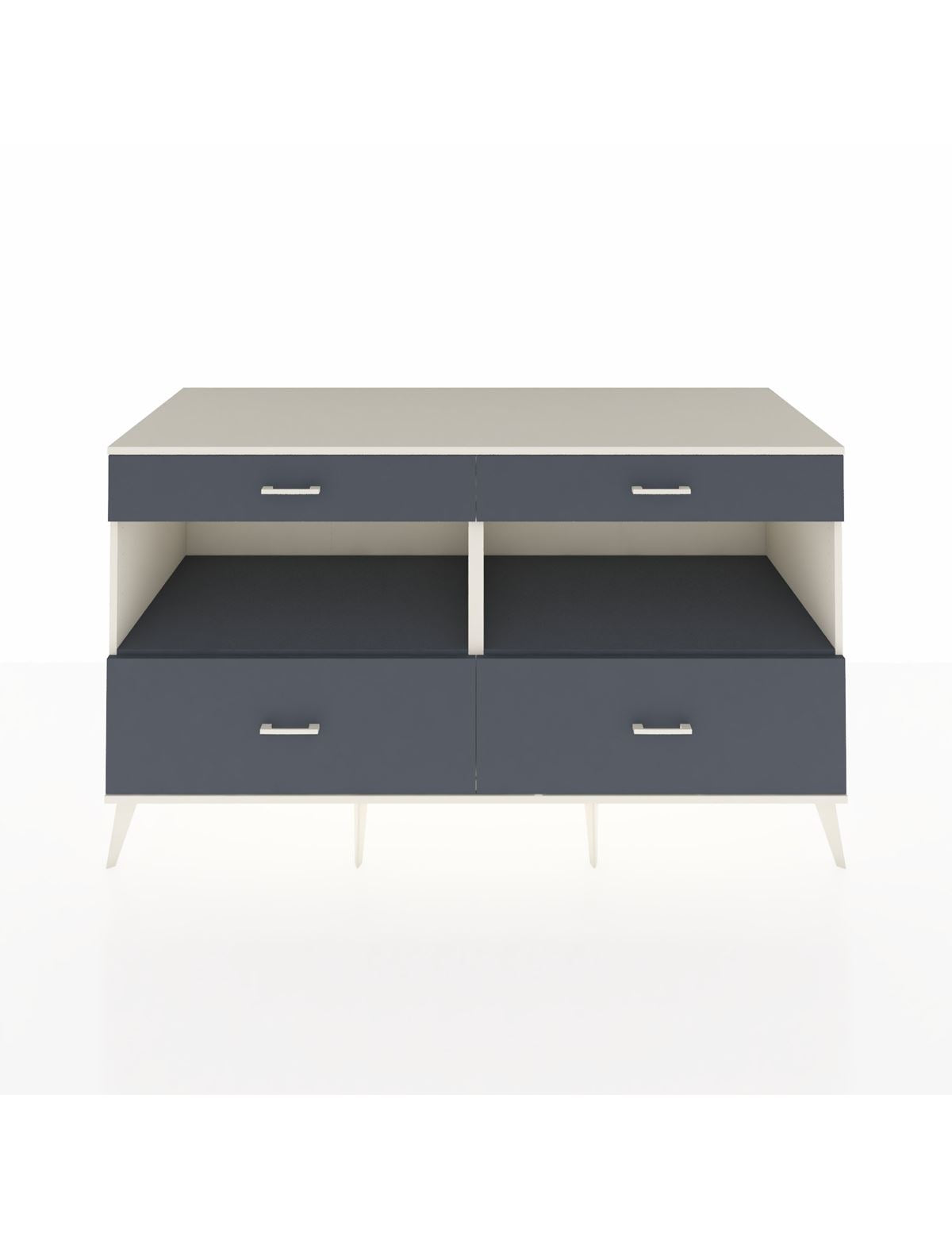 Kronos Konsol 2 Raflı 4 Çekmeceli 176x59x99 Aytaşı-Antrasit