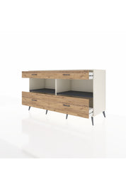 Kronos Konsol 2 Raflı 4 Çekmeceli 176x59x99 Aytaşı-Antrasit/Çam