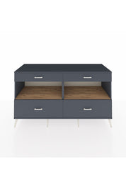 Kronos Konsol 2 Raflı 4 Çekmeceli 176x59x99 Antrasit-Çam/Antrasit