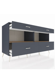 Kronos Konsol 2 Raflı 4 Çekmeceli 176x59x99 Antrasit-Çam/Antrasit